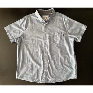 HURLEY Standard Collection Slub Button-down Cotton Shirt sz XXL | Blue